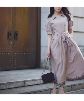 【プロポーション ボディドレッシング/PROPORTION BODY DRESSING】のエンブロイダリーシャツワンピース 人気、トレンドファッション・服の通販 founy(ファニー) ファッション Fashion レディースファッション Ladies' Fashion Online ワンピース Dress シャツワンピース Shirt Dresses フェミニン Feminine リボン Ribbon |ID:prp329100004543153