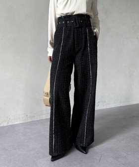 【ゼヴォン/Thevon】のベルト付きジャガードデニム 人気、トレンドファッション・服の通販 founy(ファニー) ファッション Fashion レディースファッション WOMEN ベルト Belts 2025年 2025 2025春夏・S/S Ss,Spring/Summer,2025 おすすめ Recommend カットソー Cut And Sew シンプル Simple スニーカー Sneakers デニム Denim フリンジ Fringe ミュール Mule 厚底 Platforms 春 Spring |ID:prp329100004543155