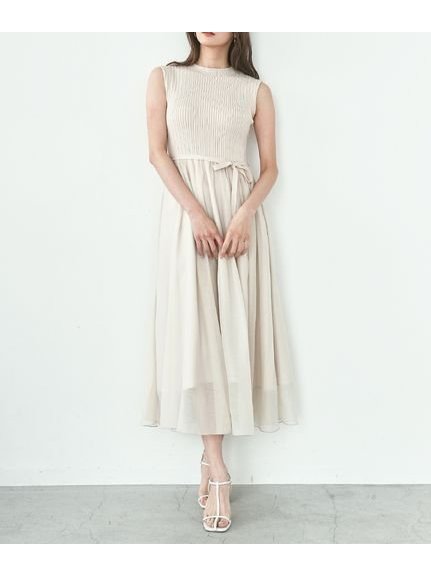 【スナイデル/SNIDEL】のドッキングワンピース インテリア・キッズ・メンズ・レディースファッション・服の通販 founy(ファニー) 　ファッション　Fashion　レディースファッション　WOMEN　ワンピース　Dress　エレガント 上品　Elegant　オーガンジー　Organdy　クラシカル　Classical　サマー　Summer　シアー　Sheer　ストレート　Straight　スリーブ　Sleeve　トレンド　Trend　ドッキング　Docking　フィット　Fit　フラワー　Flower　フレア　Flare　フレンチ　French　プリント　Print　無地　Plain Color　ラベンダー　Lavender　リボン　Ribbon　おすすめ　Recommend　LBEG[035]|ID: prp329100004543162 ipo3291000000032154490