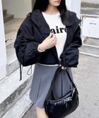 【イング/INGNI】の袖リボン付マウンテンパーカー クロ|ID: prp329100004543168 ipo3291000000032750230