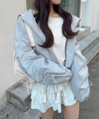 【イング/INGNI】の袖リボン付マウンテンパーカー ライトグレー|ID: prp329100004543168 ipo3291000000032750235