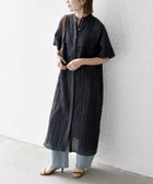 【シップス フォー ウィメン/SHIPS】のSHIPS any 洗濯機可能 ピンタック ジャカード シャツ ワンピース チャコールグレー|ID: prp329100004543174 ipo3291000000032623089