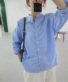 【スローブ イエナ/SLOBE IENA】 《追加》ROYAL NAVY/ロイヤルネイビー SLOBE別注 バンドカラーシャツ人気、トレンドファッション・服の通販 founy(ファニー) ファッション Fashion レディースファッション Fashion for Women トップス・カットソー Cut & Sew Tops シャツ・ブラウス・オフィスカジュアル Elegant Blouses & Button-Ups 別注 Limited Edition, Custom Order |ID:prp329100004543231