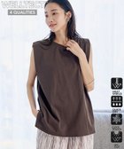 【コーエン/COEN】の【WELLTECT】 USAコットンタックノースリーブTシャツ DK.BROWN|ID: prp329100004543252 ipo3291000000032225834