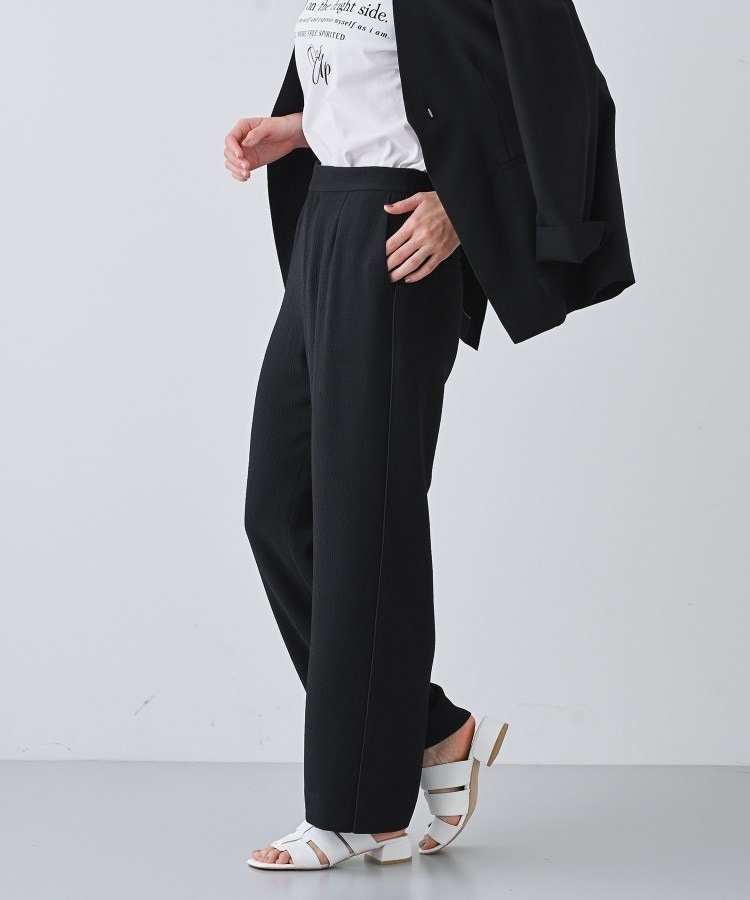 【インディヴィ/INDIVI】の春SALE!【洗える】サイドライン ストレートパンツ インテリア・キッズ・メンズ・レディースファッション・服の通販 founy(ファニー) 　ファッション　Fashion　レディースファッション　WOMEN　パンツ　Pants　春　Spring　洗える　Washable　サテン　Satin　シンプル　Simple　ジャカード　Jacquard　ストライプ　Stripe　ストラップサンダル　Strap Sandals　ストレッチ　Stretch　ストレート　Straight　スニーカー　Sneakers　ダウン　Down　トレンド　Trend　フリンジ　Fringe　ポケット　Pocket　ワイド　Wide　おすすめ　Recommend　ブラック|ID: prp329100004543257 ipo3291000000032259940