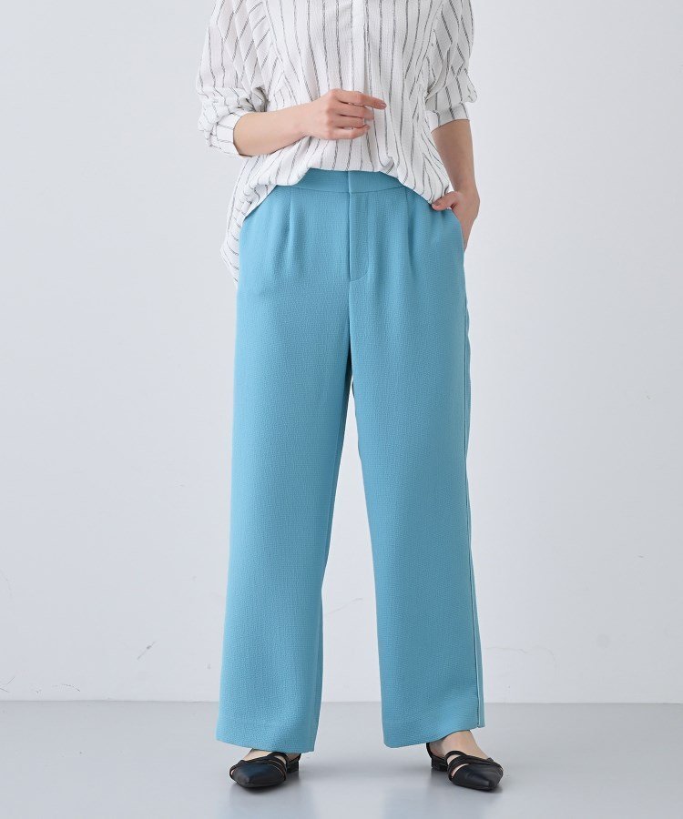 【インディヴィ/INDIVI】の春SALE!【洗える】サイドライン ストレートパンツ インテリア・キッズ・メンズ・レディースファッション・服の通販 founy(ファニー) 　ファッション　Fashion　レディースファッション　WOMEN　パンツ　Pants　春　Spring　洗える　Washable　サテン　Satin　シンプル　Simple　ジャカード　Jacquard　ストライプ　Stripe　ストラップサンダル　Strap Sandals　ストレッチ　Stretch　ストレート　Straight　スニーカー　Sneakers　ダウン　Down　トレンド　Trend　フリンジ　Fringe　ポケット　Pocket　ワイド　Wide　おすすめ　Recommend　ブルーグリーン|ID: prp329100004543257 ipo3291000000032259942