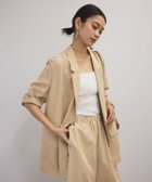【サロン アダム エ ロペ/SALON adam et rope'】の25SS GENTLE SILK ハーフスリーブジャケット【セットアップ対応・洗える】 ベージュ(27)|ID: prp329100004543274 ipo3291000000032621809