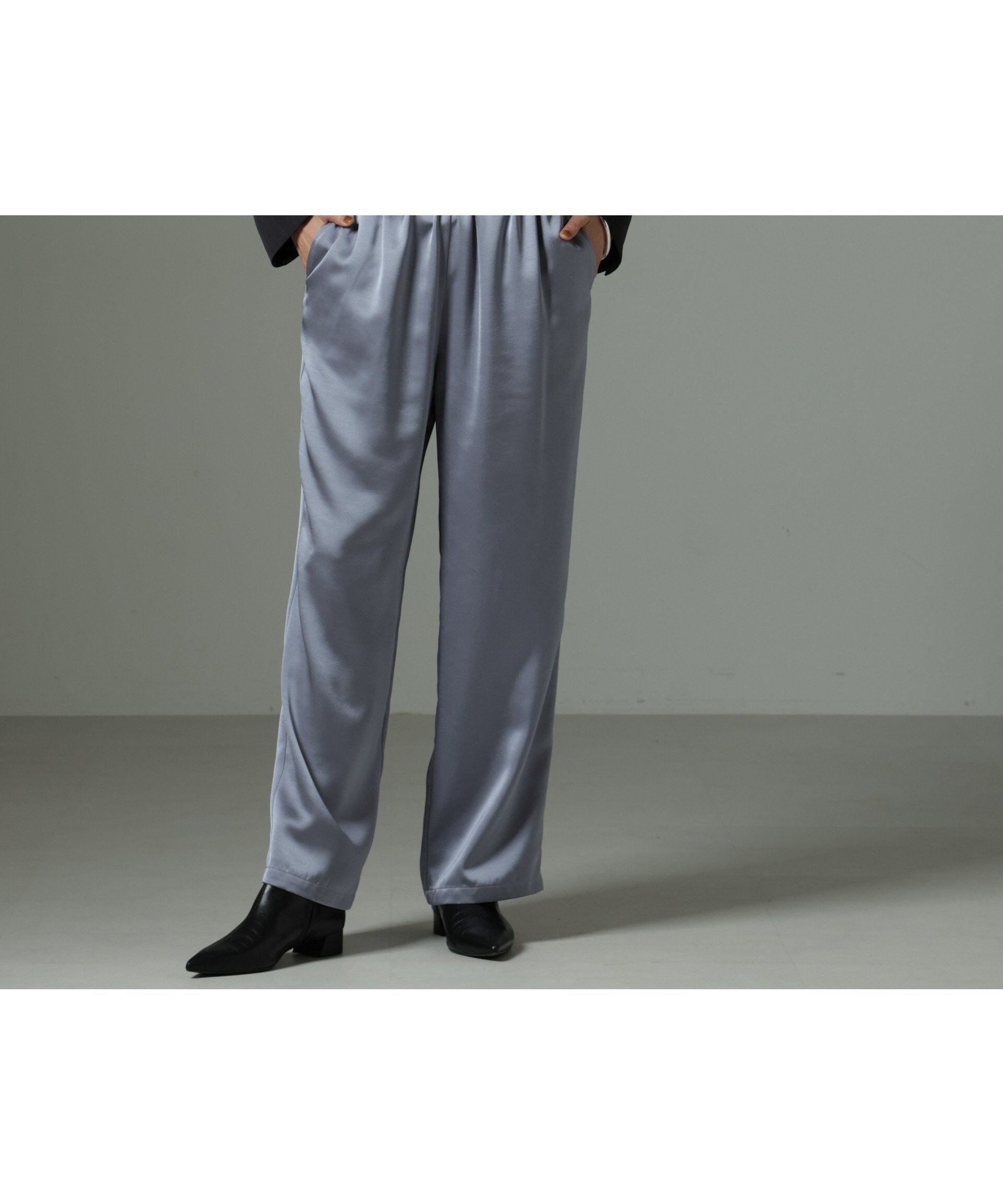 【ナノ ユニバース/nano universe】のヘヴィーサテンパンツ インテリア・キッズ・メンズ・レディースファッション・服の通販 founy(ファニー) 　ファッション　Fashion　レディースファッション　Fashion for Women　パンツ　Pants & Trousers　ウォッシャブル　Machine Washable　ヴィンテージ　Vintage Style　サテン　Satin, Glossy Fabric　ストレート　Straight, Straight Cut　タイツ　Tights, Legwear　ボトム　Bottoms, Lower Wear　リラックス　Relax, Relaxed Fit　ワイド　Wide, Wide Fit　A/W・秋冬　Autumn/Winter　おすすめ　Recommended / Our Picks　2024年　2024　エレガント 上品　Elegant　2024-2025秋冬・A/W　Autumn/Winter 2024–25 AW24–25　ブルーグレー5|ID: prp329100004543310 ipo3291000000032715429