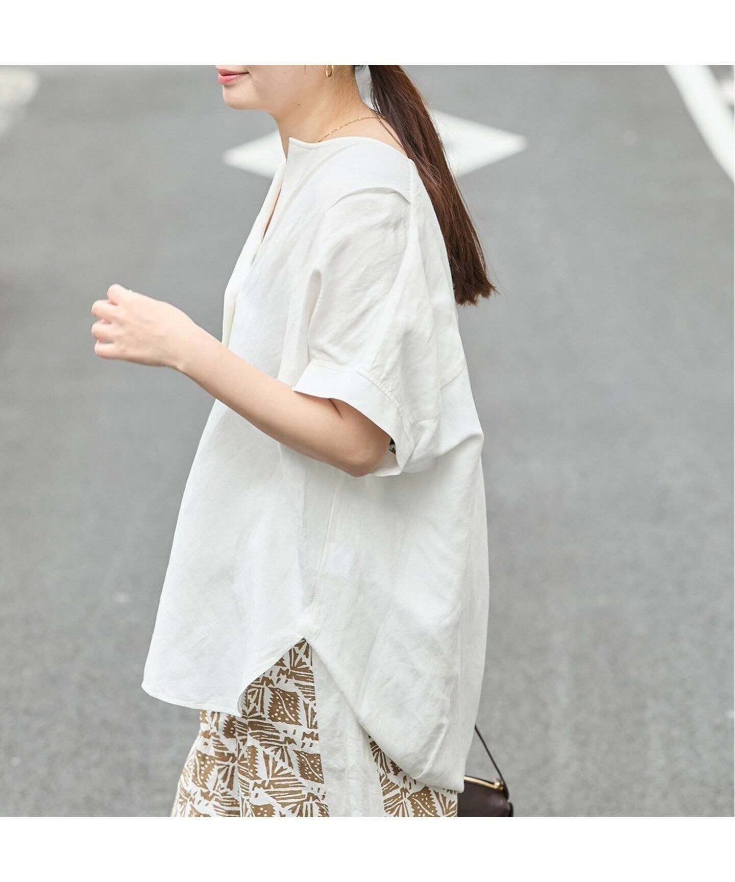 【ジャーナルスタンダード/JOURNAL STANDARD】の《追加2》【洗える】レーヨン麻ノーカラーブラウス インテリア・キッズ・メンズ・レディースファッション・服の通販 founy(ファニー) 　ファッション　Fashion　レディースファッション　WOMEN　トップス・カットソー　Tops/Tshirt　シャツ/ブラウス　Shirts/Blouses　2025年　2025　2025春夏・S/S　Ss,Spring/Summer,2025　洗える　Washable　ホワイト|ID: prp329100004543323 ipo3291000000032301183
