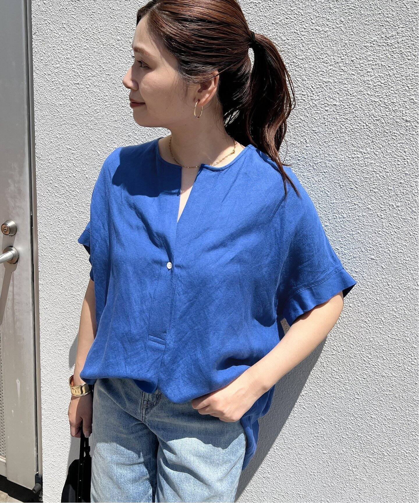 【ジャーナルスタンダード/JOURNAL STANDARD】の《追加2》【洗える】レーヨン麻ノーカラーブラウス インテリア・キッズ・メンズ・レディースファッション・服の通販 founy(ファニー) 　ファッション　Fashion　レディースファッション　WOMEN　トップス・カットソー　Tops/Tshirt　シャツ/ブラウス　Shirts/Blouses　2025年　2025　2025春夏・S/S　Ss,Spring/Summer,2025　洗える　Washable　ブルー A|ID: prp329100004543323 ipo3291000000032301184