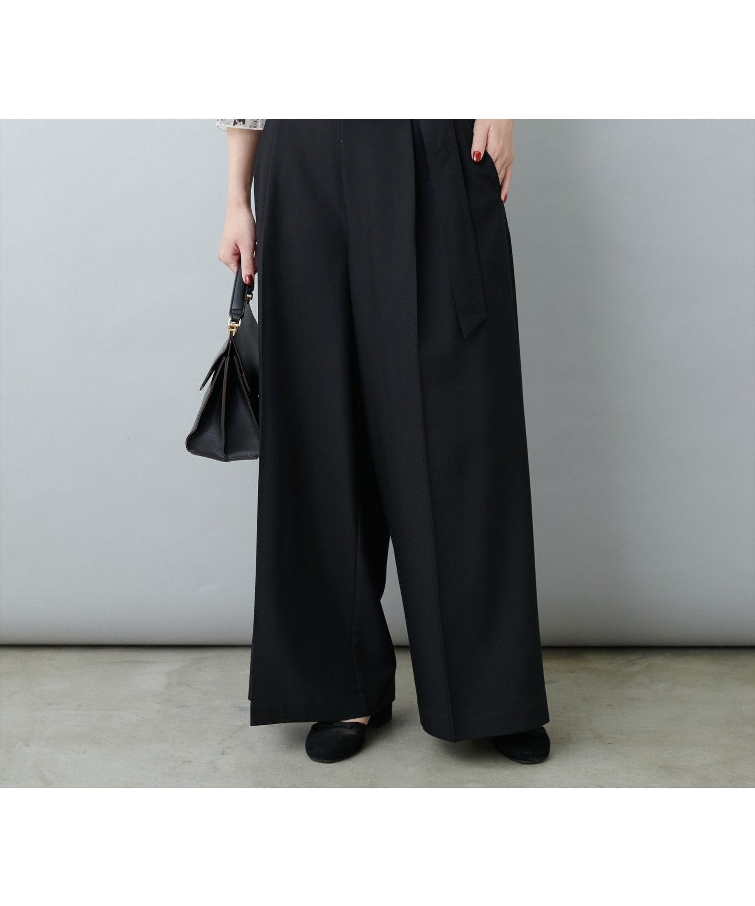 【ナチュラルクチュール/natural couture】のオケージョン対応可 / Dカンベルト付きアシメハイウエストパンツ インテリア・キッズ・メンズ・レディースファッション・服の通販 founy(ファニー) 　ファッション　Fashion　レディースファッション　WOMEN　パンツ　Pants　ベルト　Belts　オケージョン　Occasion　カーディガン　Cardigan　ジャケット　Jacket　セットアップ　Set Up　ダウン　Down　フロント　Front　ポケット　Pocket　ワイド　Wide　おすすめ　Recommend　セレモニー　Ceremony　2025年　2025　2025春夏・S/S　Ss,Spring/Summer,2025　ブラック|ID: prp329100004543324 ipo3291000000032253218