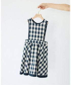 【イエナアンファン/IENA ENFANT / KIDS】の2wayギンガムチェックエプロンドレス kids(100cm-130cm) 人気、トレンドファッション・服の通販 founy(ファニー) ファッション Fashion キッズファッション Fashion for Kids ワンピース Dresses インナー Innerwear ギンガム Gingham, Gingham Fabric チェック Check, Plaid, Tartan パイピング Piping, Trim Design フレア Flare, Flared ヘムライン Hemline, Bottom Cut ポケット Pocket, Pocket Detail |ID:prp329100004543360