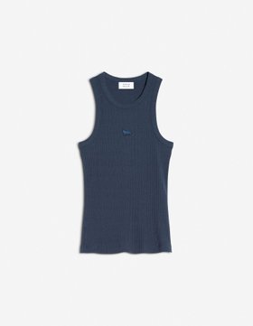 【メゾン キツネ/MAISON KITSUNE】のMaison Kitsune/BABY FOX PATCH RIBBED TANK TOP 人気、トレンドファッション・服の通販 founy(ファニー) ファッション Fashion レディースファッション Fashion for Women ワンピース Dresses パッチ Patch, Appliqué フィット Fit, Slim Fit フロント Front, Front Design 夏 Summer S/S・春夏 SS, Spring/Summer, Warm Season |ID:prp329100004543398