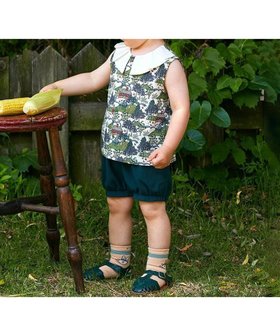 【モイモルン/moimoln / KIDS】の【セットアップ】グリーンタックカラーノースリブトップス パンツ 人気、トレンドファッション・服の通販 founy(ファニー) ファッション Fashion キッズファッション KIDS トップス・カットソー Tops/Tees/Kids ボトムス Bottoms/Kids セットアップ Setup/Kids トップス Tops セットアップ Set Up ノースリーブ No Sleeve フォーマル Formal プリント Print プリーツ Pleats ボトム Bottom |ID:prp329100004543404
