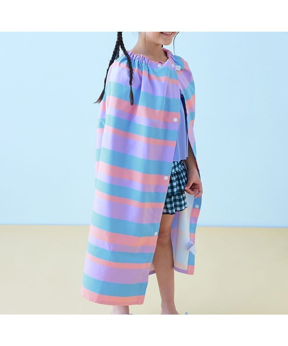 【デビロック/devirock / KIDS】の吸水速乾 コンパクト ラップタオル 水着 プールグッズ タオル インテリア・キッズ・メンズ・レディースファッション・服の通販 founy(ファニー) 　ファッション　Fashion　キッズファッション　KIDS　コンパクト　Compact　吸水　Water Absorption　タオル　Towel　定番　Standard　なめらか　Smooth　水着　Swimsuit　ラップ　Wrap　006-ラベンダー-ボーダー|ID: prp329100004543418 ipo3291000000032292957