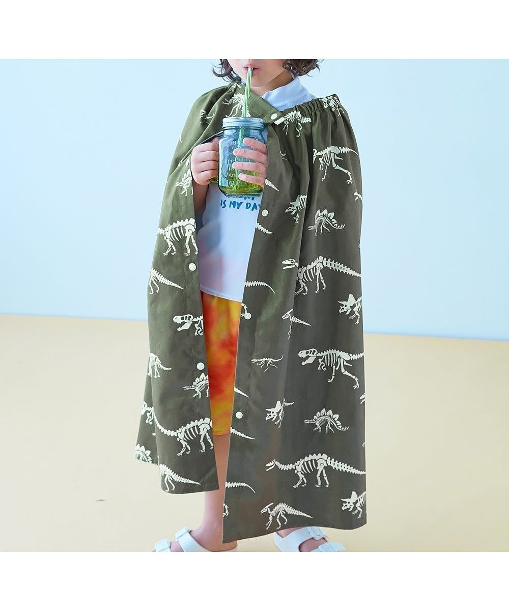 【デビロック/devirock / KIDS】の吸水速乾 コンパクト ラップタオル 水着 プールグッズ タオル インテリア・キッズ・メンズ・レディースファッション・服の通販 founy(ファニー) 　ファッション　Fashion　キッズファッション　KIDS　コンパクト　Compact　吸水　Water Absorption　タオル　Towel　定番　Standard　なめらか　Smooth　水着　Swimsuit　ラップ　Wrap　007-カーキ-恐竜|ID: prp329100004543418 ipo3291000000032292959