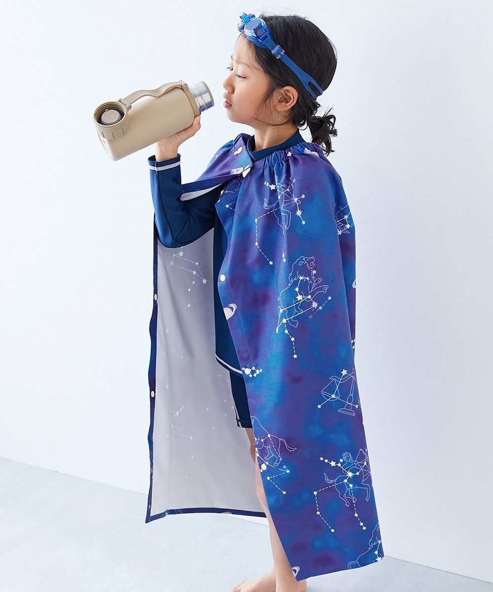 【デビロック/devirock / KIDS】の吸水速乾 コンパクト ラップタオル 水着 プールグッズ タオル インテリア・キッズ・メンズ・レディースファッション・服の通販 founy(ファニー) 　ファッション　Fashion　キッズファッション　KIDS　コンパクト　Compact　吸水　Water Absorption　タオル　Towel　定番　Standard　なめらか　Smooth　水着　Swimsuit　ラップ　Wrap　008-ブルー-星座|ID: prp329100004543418 ipo3291000000032292960