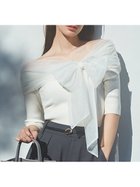 【フレイ アイディー/FRAY I.D】のチュールコンビオフショルニット WHT[001]|ID: prp329100004543449 ipo3291000000032690973