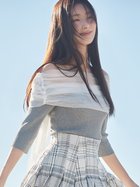 【フレイ アイディー/FRAY I.D】のチュールコンビオフショルニット GRY[006]|ID: prp329100004543449 ipo3291000000032690974