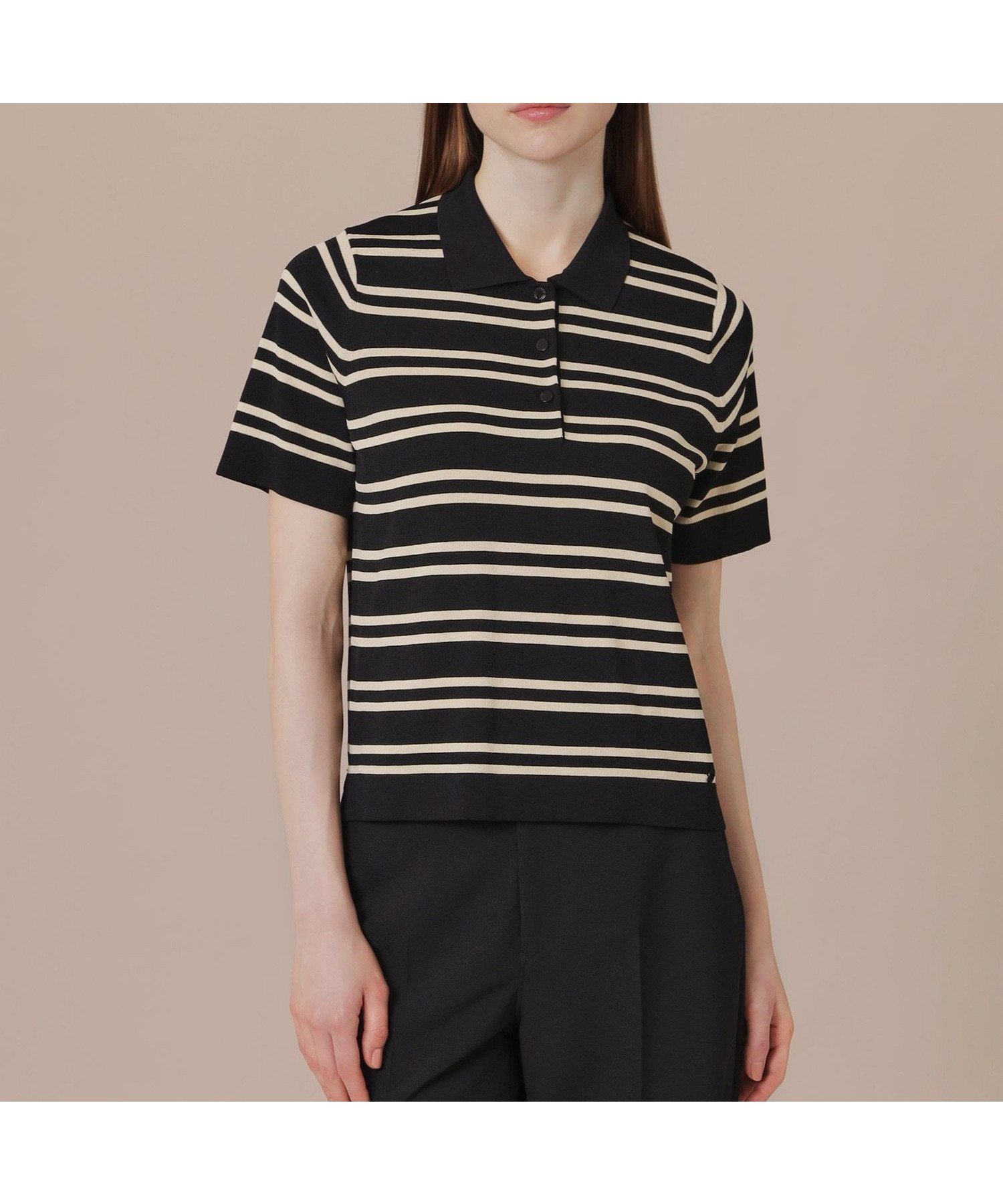【マッキントッシュ ロンドン/MACKINTOSH LONDON】のアイスレーヨンポロ インテリア・キッズ・メンズ・レディースファッション・服の通販 founy(ファニー) 　ファッション　Fashion　レディースファッション　WOMEN　ウォッシャブル　Washable　ストレッチ　Stretch　スポーティ　Sporty　ワイド　Wide　夏　Summer　春　Spring　ブラック|ID: prp329100004543453 ipo3291000000032105913
