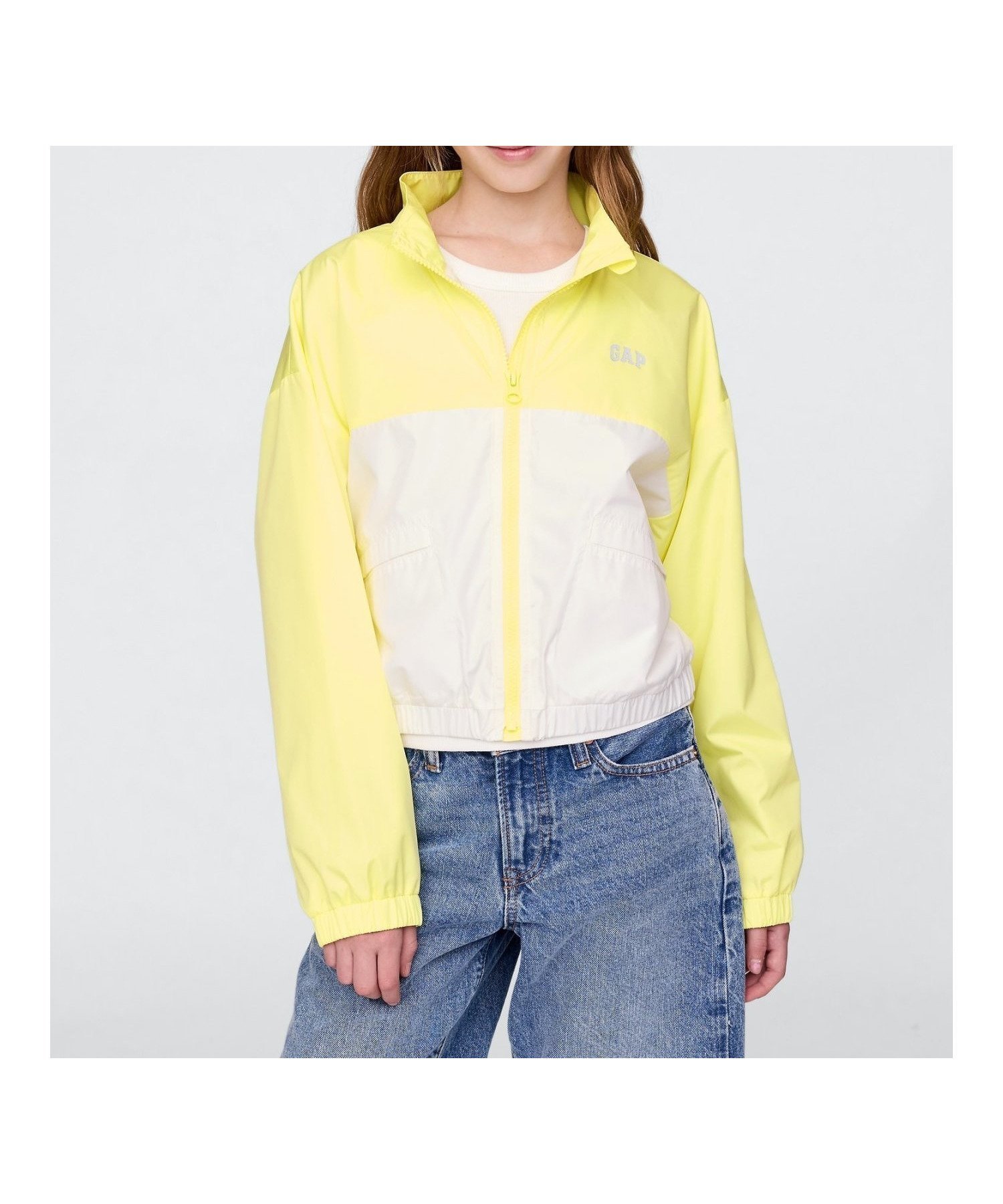 【ギャップ/GAP / KIDS】のリサイクル ウィンドブレーカー (キッズ) インテリア・キッズ・メンズ・レディースファッション・服の通販 founy(ファニー) 　ファッション　Fashion　キッズファッション　KIDS　クラシック　Classic　ストレート　Straight　パッチ　Patch　フィット　Fit　フロント　Front　ブロッキング　Blocking　ポケット　Pocket　モックネック　Mock Neck　リラックス　Relax　長袖　Long Sleeve　FRESH_YELLOW_936|ID: prp329100004543474 ipo3291000000032106059