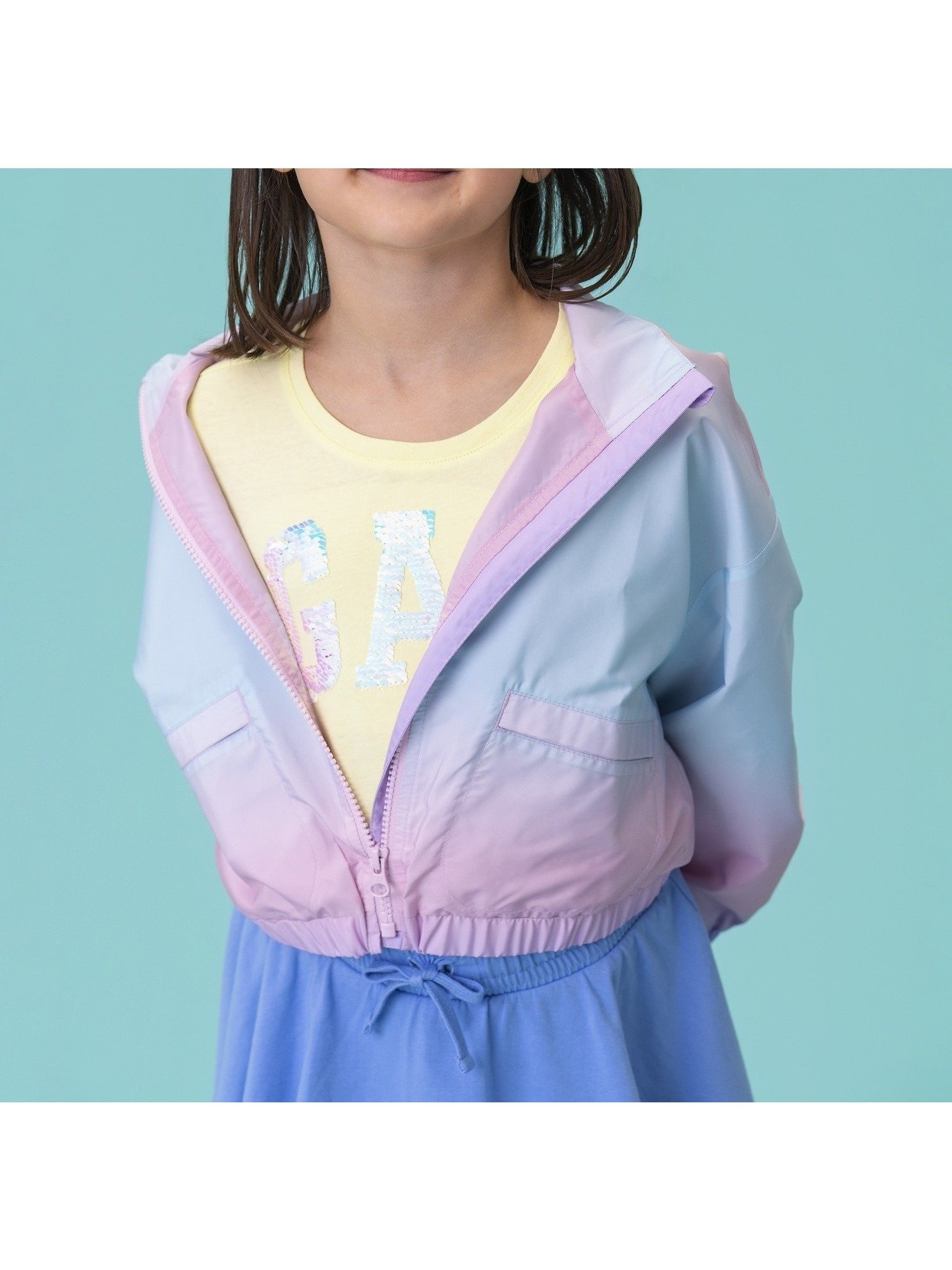 【ギャップ/GAP / KIDS】のリサイクル ウィンドブレーカー (キッズ) インテリア・キッズ・メンズ・レディースファッション・服の通販 founy(ファニー) 　ファッション　Fashion　キッズファッション　KIDS　クラシック　Classic　ストレート　Straight　パッチ　Patch　フィット　Fit　フロント　Front　ブロッキング　Blocking　ポケット　Pocket　モックネック　Mock Neck　リラックス　Relax　長袖　Long Sleeve　PURPLE_OMBRE|ID: prp329100004543474 ipo3291000000032106064