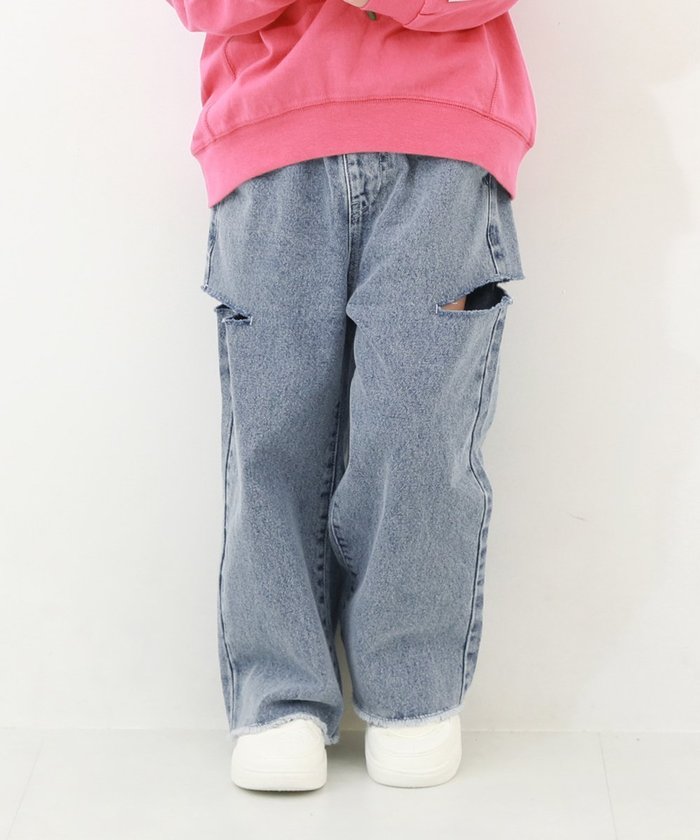 【デビロック/devirock / KIDS】のハイウエスト カットアウトデニム ボトムス ロングパンツ デニムパンツ 24AW インテリア・キッズ・メンズ・レディースファッション・服の通販 founy(ファニー) https://founy.com/ ファッション Fashion キッズファッション KIDS ボトムス Bottoms/Kids ヴィンテージ Vintage 春 Spring 秋 Autumn/Fall ショート Short ジャケット Jacket スリット Slit デニム Denim トレンド Trend ロング Long おすすめ Recommend 2024年 2024 2024-2025秋冬・A/W Aw/Autumn/Winter/Fw/Fall/2024-2025 |ID: prp329100004543505 ipo3291000000032106326