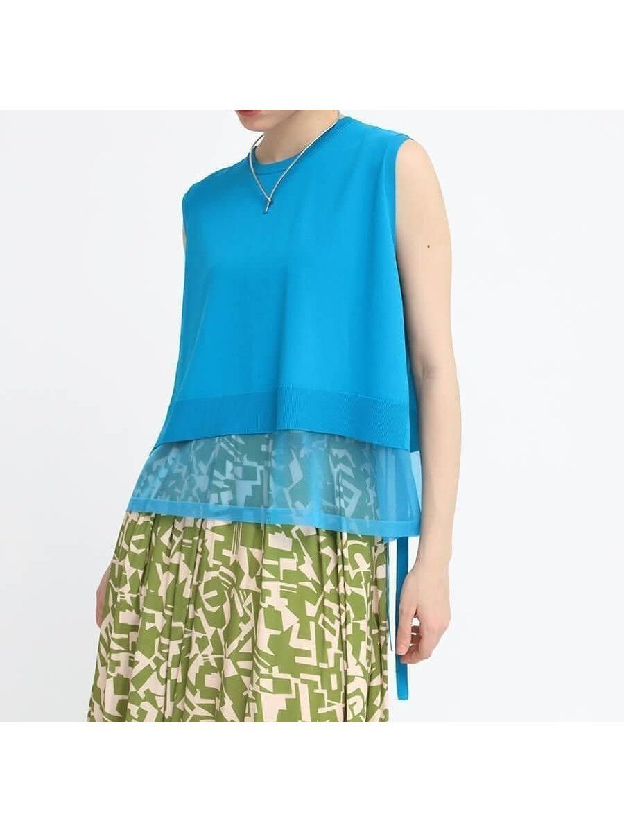 【ラシュッド/LASUD】のダブルレイヤードPO 人気、トレンドファッション・服の通販 founy(ファニー) 　ファッション　Fashion　レディースファッション　Fashion for Women　おすすめ　Recommended / Our Picks　カットソー　Cut and Sewn Top　シンプル　Simple, Minimal　ドッキング　Docking, Mixed Material　フェミニン　Feminine, Girly　ベスト　Vest, Waistcoat　リボン　Ribbon, Bow　エレガント 上品　Elegant　 other-1|ID: prp329100004543507 ipo3291000000032759204