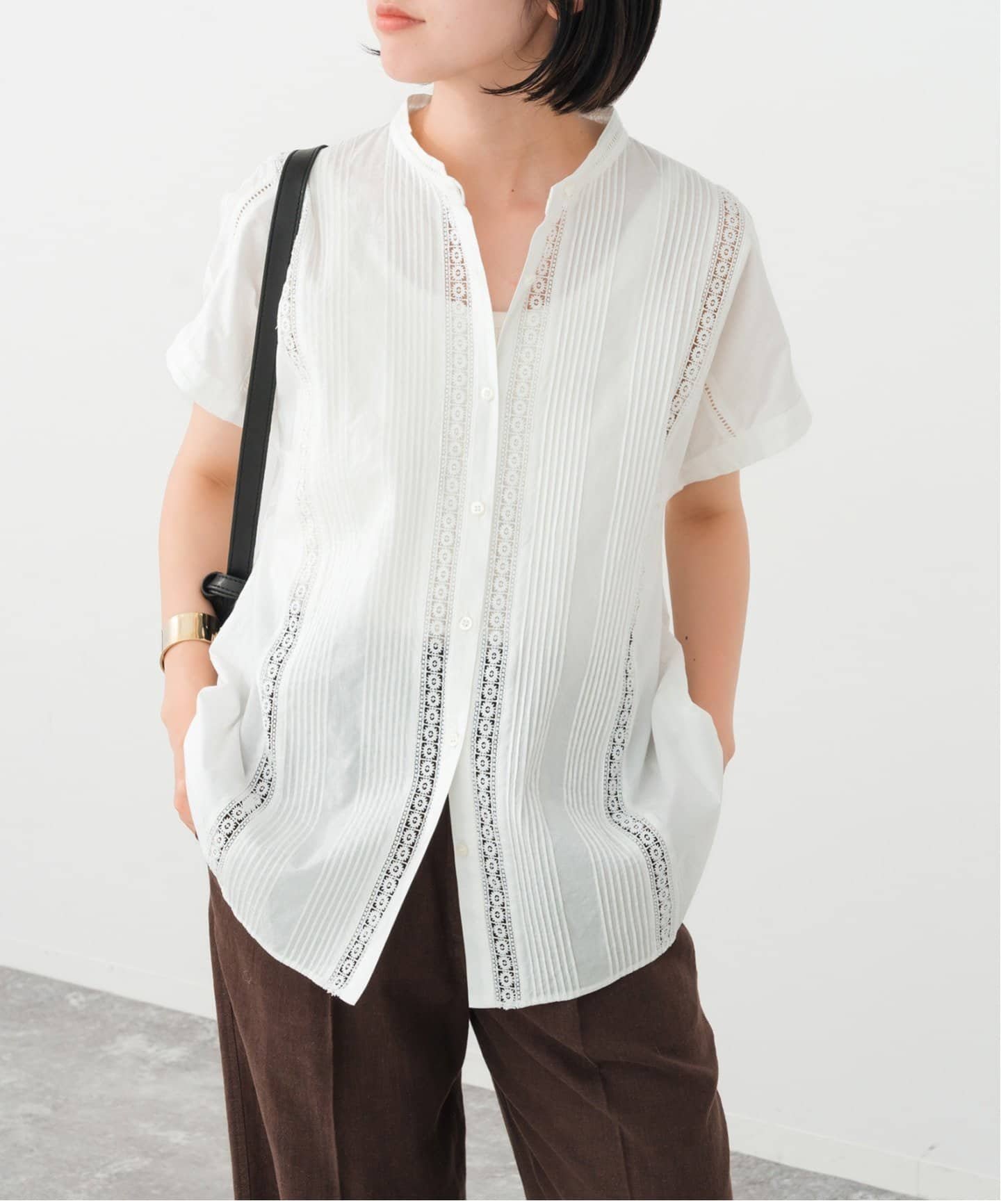 【スピック&スパン/Spick & Span】のケミカルレースフレンチブラウス インテリア・キッズ・メンズ・レディースファッション・服の通販 founy(ファニー) 　ファッション　Fashion　レディースファッション　WOMEN　トップス・カットソー　Tops/Tshirt　シャツ/ブラウス　Shirts/Blouses　カフス　Cuffs　ギャザー　Gather　シアー　Sheer　フォルム　Form　フレンチ　French　レース　Race　ホワイト|ID: prp329100004543521 ipo3291000000032361034