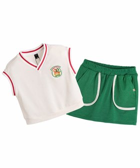 【モイモルン/moimoln / KIDS】の【セットアップ】プレッツェルノースリーブ・ スカート 人気、トレンドファッション・服の通販 founy(ファニー) ファッション Fashion キッズファッション KIDS セットアップ Set Up ノースリーブ No Sleeve |ID:prp329100004543555