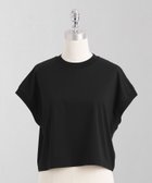 【ユナイテッドアローズ/UNITED ARROWS】のLOEFF スビンコットン ワイド ショート Tシャツ 人気、トレンドファッション・服の通販 founy(ファニー) ファッション Fashion レディースファッション Ladies' Fashion Online トップス・カットソー Tops/Tshirt シャツ/ブラウス Shirts/Blouses ロング / Tシャツ T-Shirts クロップド Cropped ショート Short ストレート Straight スリーブ Sleeve ドレープ Drape バランス Balance フレンチ French ワイド Wide エレガント 上品 Elegant 夏 Summer thumbnail BLACK|ID: prp329100004543559 ipo3291000000032607280