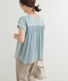 【アーバンリサーチ ドアーズ/URBAN RESEARCH DOORS】のシャーリング布帛ドッキングカットソー 人気、トレンドファッション・服の通販 founy(ファニー) ファッション Fashion レディースファッション WOMEN トップス・カットソー Tops/Tshirt カットソー Cut and Sewn 2025年 2025 2025春夏・S/S Ss,Spring/Summer,2025 ギャザー Gather シャーリング Shirring シンプル Simple ドッキング Docking フロント Front 夏 Summer S/S・春夏 Ss・Spring/Summer thumbnail BLUE|ID: prp329100004543575 ipo3291000000032238353