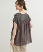 【アーバンリサーチ ドアーズ/URBAN RESEARCH DOORS】のシャーリング布帛ドッキングカットソー CHARCOAL|ID: prp329100004543575 ipo3291000000032608423