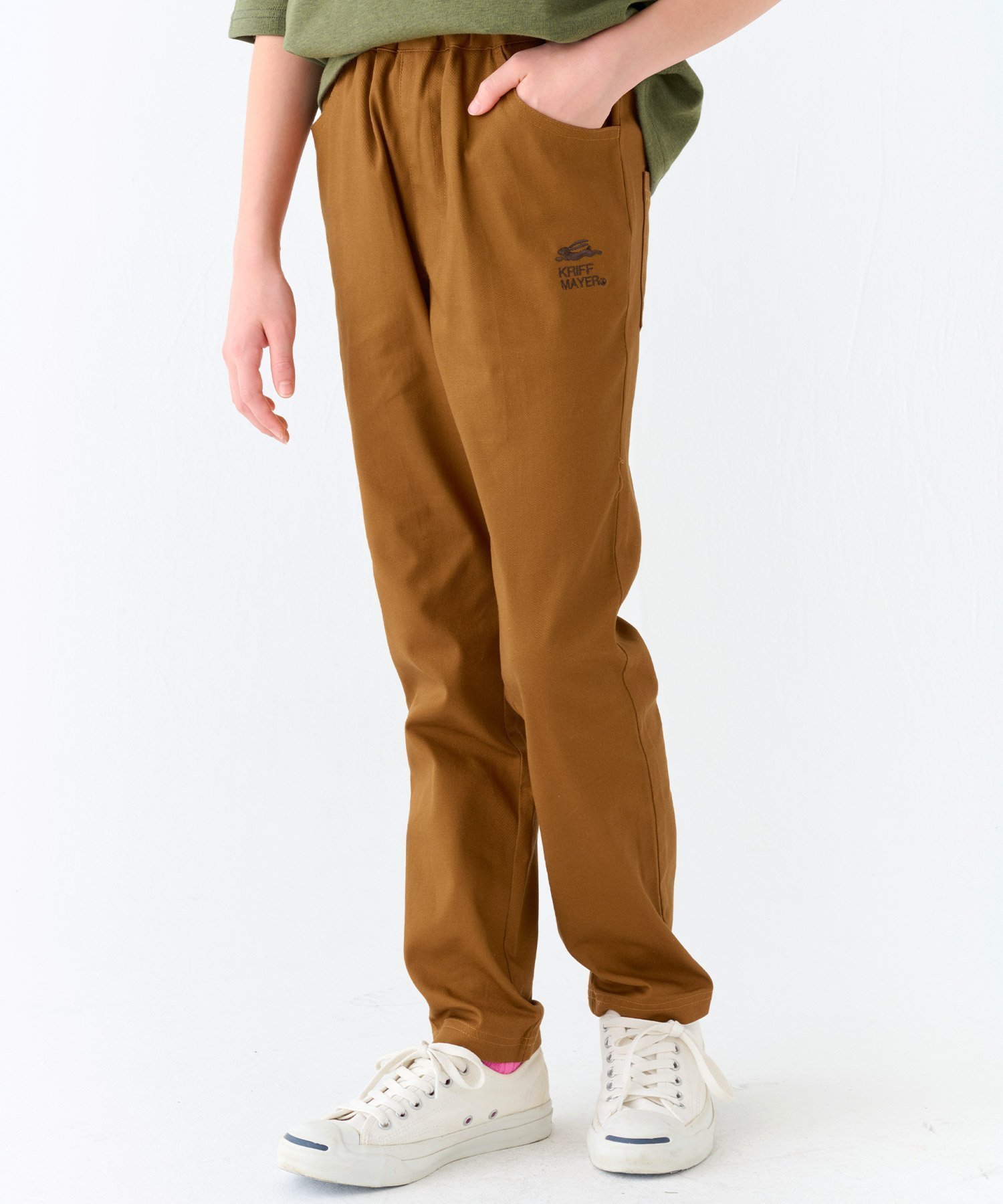 【クリフメイヤー キッズ/KRIFF MAYER / KIDS】の綿ストレッチレギュラーパンツ インテリア・キッズ・メンズ・レディースファッション・服の通販 founy(ファニー) 　ファッション　Fashion　キッズファッション　KIDS　ボトムス　Bottoms/Kids　おすすめ　Recommend　シンプル　Simple　スタンダード　Standard　ストレート　Straight　トレンド　Trend　CAMEL|ID: prp329100004543594 ipo3291000000032107183