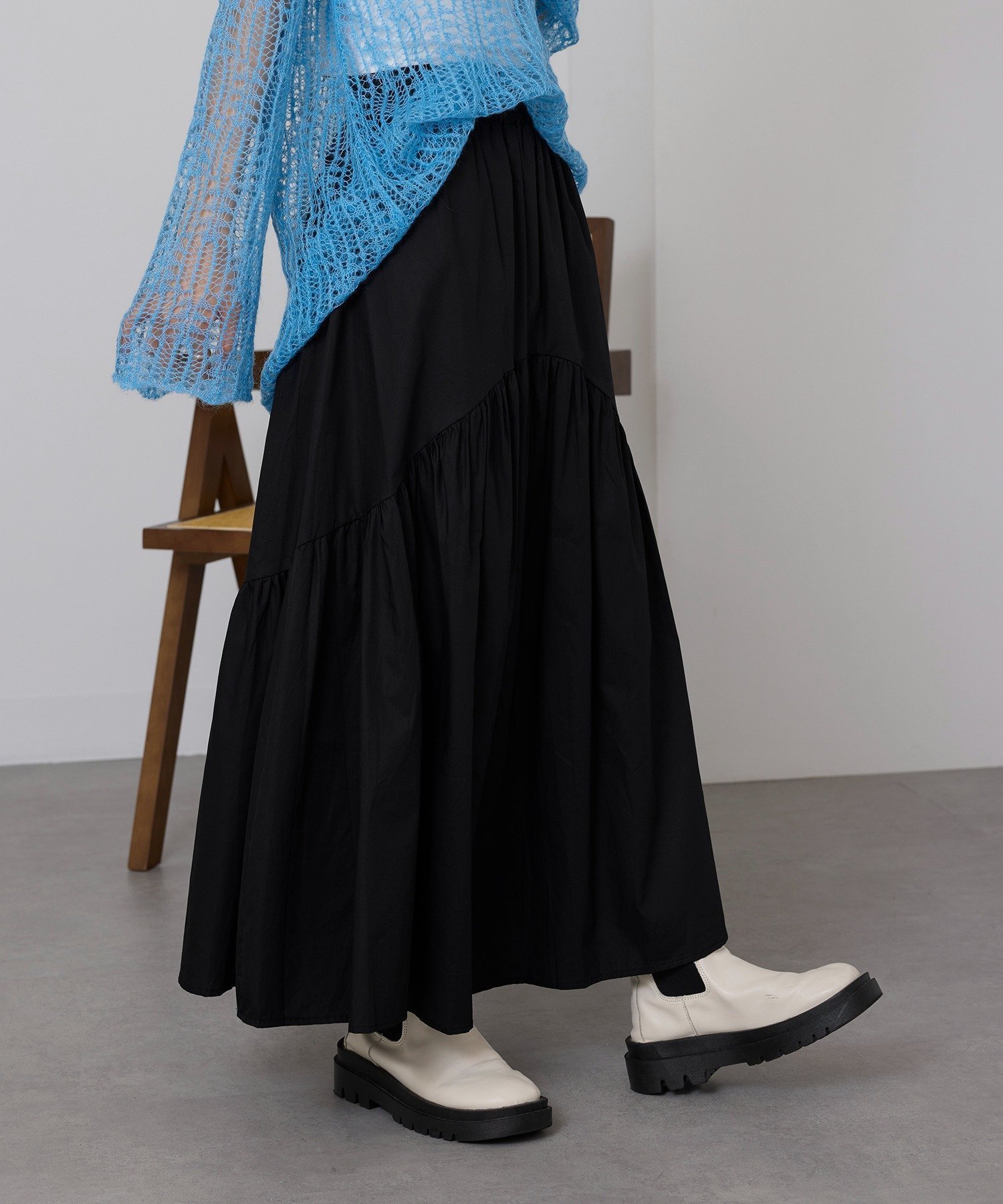 【その他のブランド/Other】のSETUP7/大人カジュアル フレアギャザーロングスカート 人気、トレンドファッション・服の通販 founy(ファニー) 　ファッション　Fashion　レディースファッション　Ladies' Fashion Online　セットアップ　Setup　スカート　Skirt　スカート　Skirt　ロングスカート　Long Skirt　アンダー　Under　オケージョン　Occasion　厚底　Platforms　ギャザー　Gather　巾着　Purse　シューズ　Shoes　シンプル　Simple　ジャケット　Jacket　スウェット　Sweat　スニーカー　Sneakers　スポーツ　Sports　セットアップ　Set Up　トレンド　Trend　トレーナー　Trainer　バランス　Balance　ビッグ　Big　フェミニン　Feminine　フレア　Flare　ミックス　Mix　ライダースジャケット　Riders Jacket　ロング　Long　ワーク　Work　再入荷　Restock/Back In Stock/Re Arrival　おすすめ　Recommend　 other-1|ID: prp329100004543597 ipo3291000000032640459