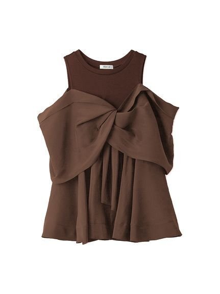 【フレイ アイディー/FRAY I.D】のカットコンビペプラムトップス インテリア・キッズ・メンズ・レディースファッション・服の通販 founy(ファニー) 　ファッション　Fashion　レディースファッション　WOMEN　トップス・カットソー　Tops/Tshirt　なめらか　Smooth　エアリー　Airy　オーガンジー　Organdy　カットソー　Cut And Sew　コンビ　Combination　ストレート　Straight　デニム　Denim　フレア　Flare　エレガント 上品　Elegant　BRW[058]|ID: prp329100004543605 ipo3291000000032315542