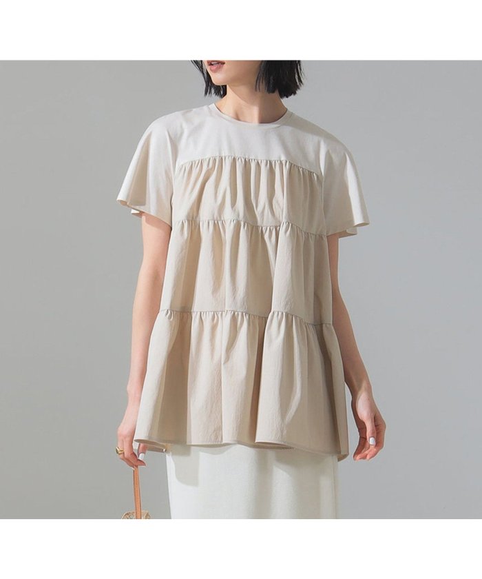【デミルクス ビームス/Demi-Luxe BEAMS】のコンビ ティアード プルオーバー インテリア・キッズ・メンズ・レディースファッション・服の通販 founy(ファニー) https://founy.com/ ファッション Fashion レディースファッション Fashion for Women トップス・カットソー Cut & Sew Tops カジュアルプルオーバー・ニットトップス Pullovers & Knit Tops / Casual Pullovers 春 Spring コンパクト Compact, Small Size コンビ Combo, Combination Style スラックス Slacks, Dress Pants タイトスカート Pencil Skirt, Tight Skirt ティアード Tiered, Tiered Style デニム Denim, Jeans Material ワイド Wide, Wide Fit S/S・春夏 SS, Spring/Summer, Warm Season おすすめ Recommended / Our Picks 夏 Summer |ID: prp329100004543626 ipo3291000000032766535