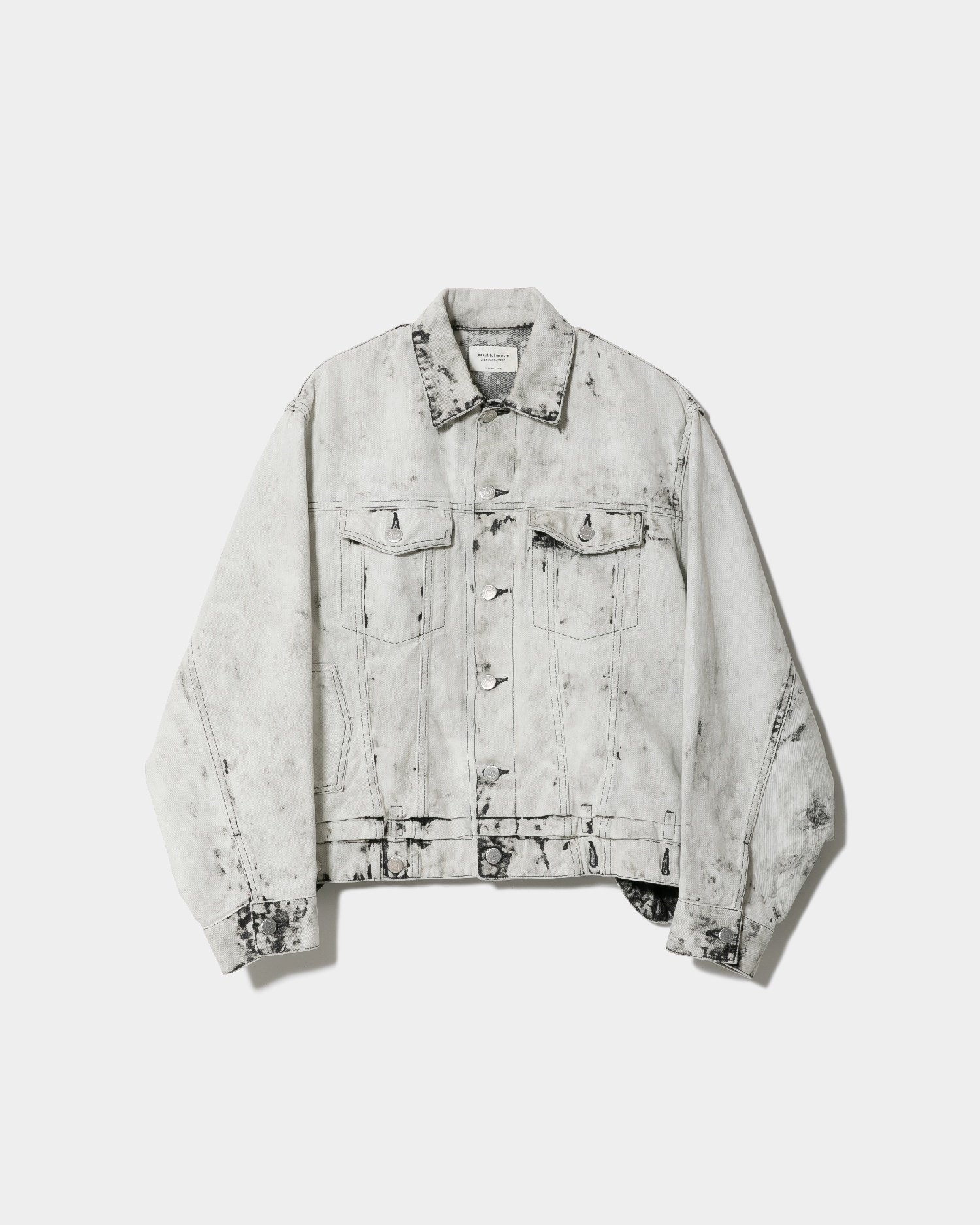 【ビューティフル ピープル/beautiful people】のdouble-end left hand twill denim blouson インテリア・キッズ・メンズ・レディースファッション・服の通販 founy(ファニー) 　ファッション　Fashion　レディースファッション　WOMEN　アウター　Coat Outerwear　ブルゾン　Blouson/Jackets　ヴィンテージ　Vintage　デニム　Denim　長袖　Long Sleeve　パターン　Pattern　フォルム　Form　ブルゾン　Blouson　ポケット　Pocket　ヨーク　Yoke　エレガント 上品　Elegant　whtbleach|ID: prp329100004543677 ipo3291000000032107977