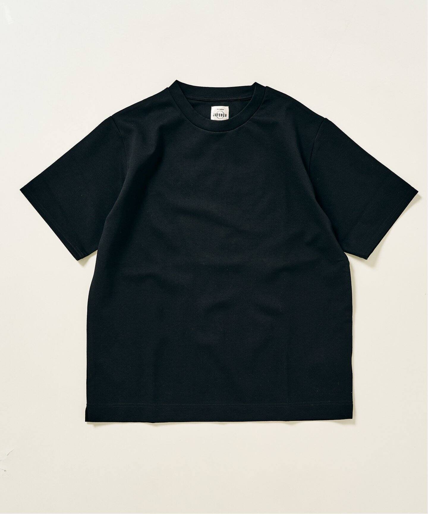 【フォーワンセブン エディフィス/417 EDIFICE】のJAPONCH / ポンチ カットソーS/S インテリア・キッズ・メンズ・レディースファッション・服の通販 founy(ファニー) 　ファッション　Fashion　レディースファッション　WOMEN　トップス・カットソー　Tops/Tshirt　カットソー　Cut and Sewn　カットソー　Cut And Sew　ストレッチ　Stretch　ベーシック　Basic　夏　Summer　定番　Standard　日本製　Made In Japan　S/S・春夏　Ss・Spring/Summer　無地　Plain Color　ブラック|ID: prp329100004543679 ipo3291000000032333764