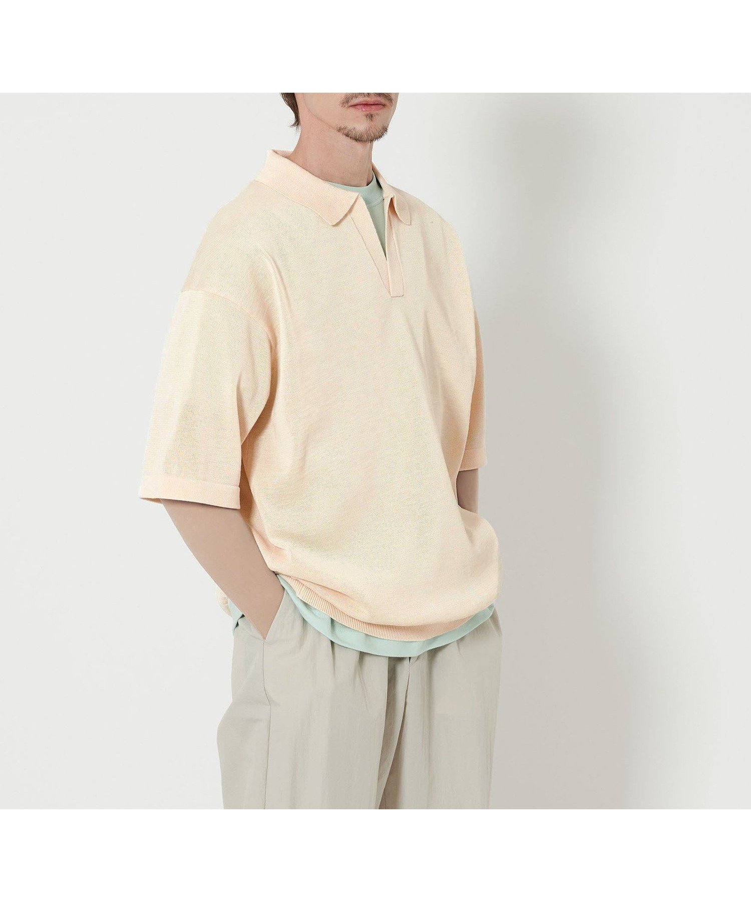 【ビューティ&ユース ユナイテッドアローズ/BEAUTY&YOUTH / UNITED ARROWS / MEN】のシャイン ギマ ポロ スキッパー ニット インテリア・キッズ・メンズ・レディースファッション・服の通販 founy(ファニー) 　ファッション　Fashion　メンズファッション　MEN　おすすめ　Recommend　インナー　Inner　エアリー　Airy　ショーツ　Shorts　スキッパー　Skipper　スラックス　Slacks　デニム　Denim　バルーン　Balloon　フラット　Flat　エレガント 上品　Elegant　半袖　Short Sleeve　NATURAL|ID: prp329100004543681 ipo3291000000032108012