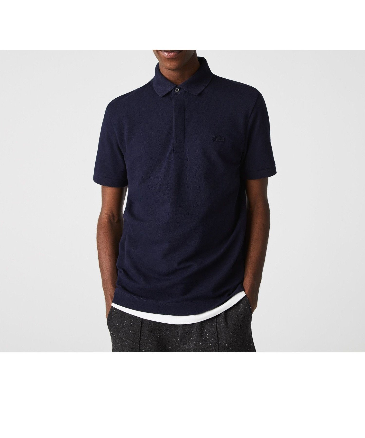 【ラコステ/LACOSTE / MEN】の『Le Paris Polo』レギュラーフィット パリポロ 比翼ポロシャツ インテリア・キッズ・メンズ・レディースファッション・服の通販 founy(ファニー) 　ファッション　Fashion　メンズファッション　MEN　エレガント 上品　Elegant　スマート　Smart　ドレス　Dress　フィット　Fit　ポロシャツ　Polo Shirt　レギュラー　Regular　ネイビー|ID: prp329100004543688 ipo3291000000032108078