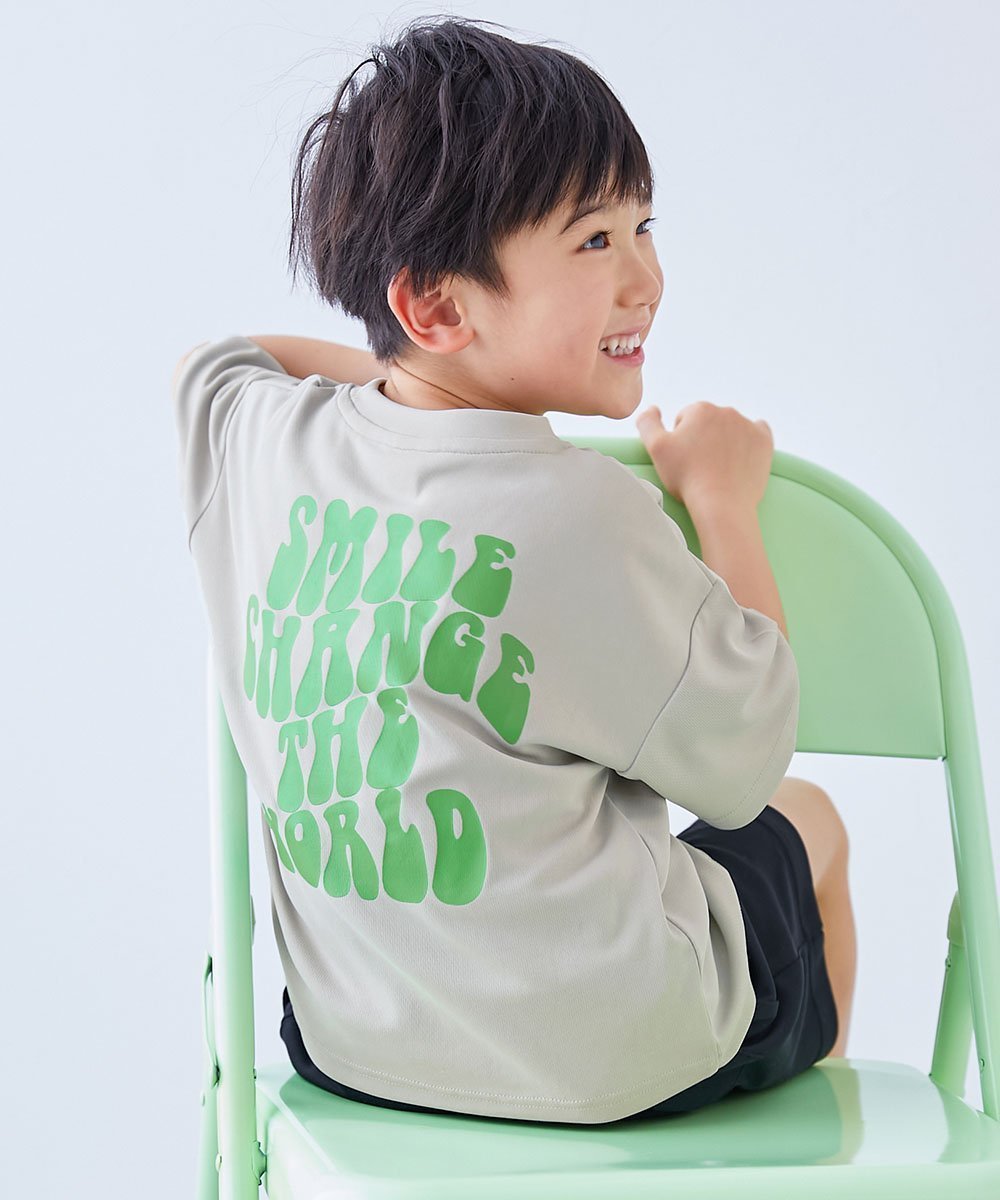 【デビロック/devirock / KIDS】の速乾 サラっとストレッチ メッシュ デビラボ 半袖Tシャツ Tシャツ トップス 25SS インテリア・キッズ・メンズ・レディースファッション・服の通販 founy(ファニー) 　ファッション　Fashion　キッズファッション　KIDS　トップス・カットソー　Tops/Tees/Kids　ストレッチ　Stretch　トレンド　Trend　フレア　Flare　プリント　Print　ベーシック　Basic　半袖　Short Sleeve　メッシュ　Mesh　おすすめ　Recommend　夏　Summer　2025年　2025　2025春夏・S/S　Ss,Spring/Summer,2025　010-ロゴ2-Lグレー|ID: prp329100004543689 ipo3291000000032133156