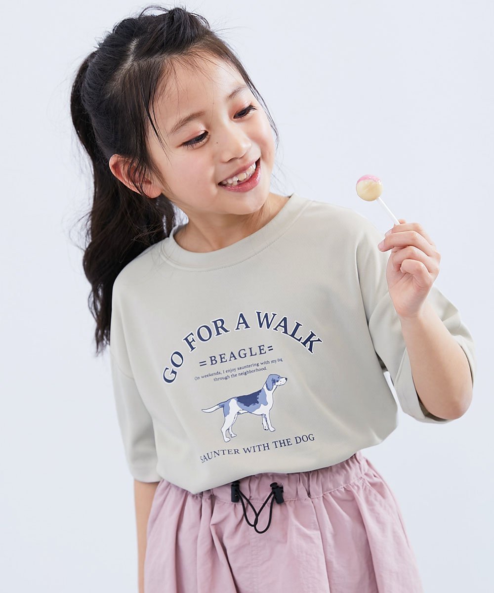 【デビロック/devirock / KIDS】の速乾 サラっとストレッチ メッシュ デビラボ 半袖Tシャツ Tシャツ トップス 25SS インテリア・キッズ・メンズ・レディースファッション・服の通販 founy(ファニー) 　ファッション　Fashion　キッズファッション　KIDS　トップス・カットソー　Tops/Tees/Kids　ストレッチ　Stretch　トレンド　Trend　フレア　Flare　プリント　Print　ベーシック　Basic　半袖　Short Sleeve　メッシュ　Mesh　おすすめ　Recommend　夏　Summer　2025年　2025　2025春夏・S/S　Ss,Spring/Summer,2025　005-ドッグ-Lグレー|ID: prp329100004543689 ipo3291000000032133172