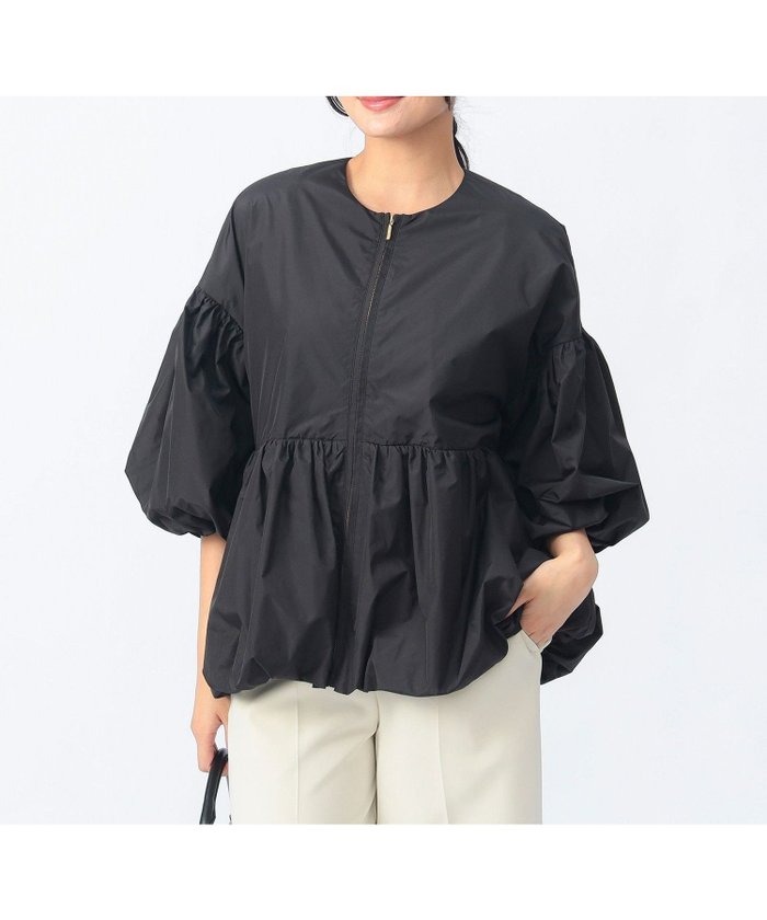【ビームス ハート/BEAMS HEART】のノーカラー バルーン ブルゾン きれいめ 25SS インテリア・キッズ・メンズ・レディースファッション・服の通販 founy(ファニー) https://founy.com/ ファッション Fashion レディースファッション WOMEN アウター Coat Outerwear ブルゾン Blouson/Jackets ギャザー Gather シンプル Simple ジップ Zip デニム Denim バルーン Balloon フェミニン Feminine ブルゾン Blouson ミックス Mix おすすめ Recommend エレガント 上品 Elegant 2025年 2025 2025春夏・S/S Ss,Spring/Summer,2025 |ID: prp329100004543730 ipo3291000000032108439