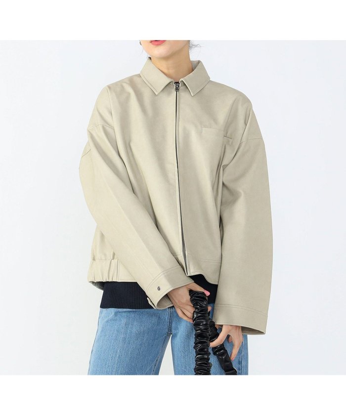 【ビームス ハート/BEAMS HEART】のフェイクレザー ジップブルゾン(S~M) インテリア・キッズ・メンズ・レディースファッション・服の通販 founy(ファニー) https://founy.com/ ファッション Fashion レディースファッション WOMEN アウター Coat Outerwear ブルゾン Blouson/Jackets インナー Inner スウェット Sweat デニム Denim フェイクレザー Faux Leather フレア Flare ミックス Mix ロング Long |ID: prp329100004543732 ipo3291000000032108455