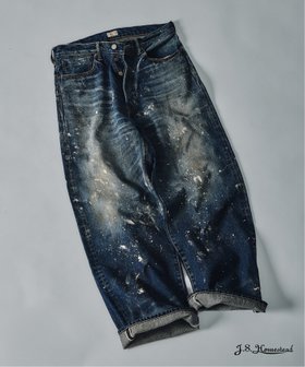【ジャーナルスタンダード/JOURNAL STANDARD / MEN】の《追加 》J.S.Homestead / エイジングデニム ワイド5ポケ ペイント 人気、トレンドファッション・服の通販 founy(ファニー) ファッション Fashion メンズファッション Fashion for Men ストレート Straight, Straight Cut デニム Denim, Jeans Material バランス Balance, Style Balance リラックス Relax, Relaxed Fit ワイド Wide, Wide Fit |ID:prp329100004543753