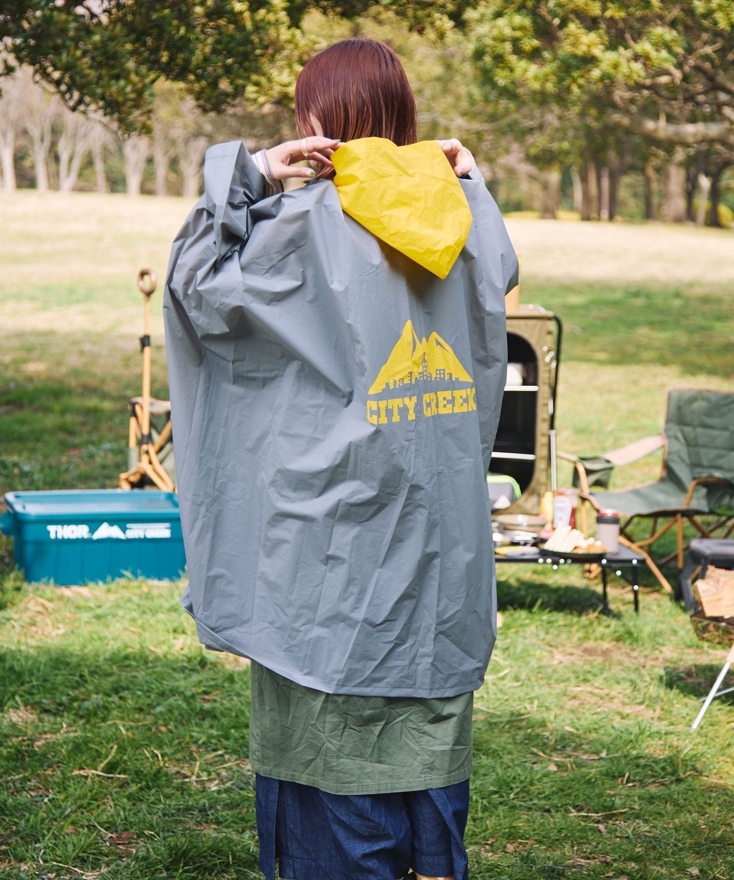 【ニコアンド/niko and】の【CITY CREEK】EVAレインポンチョ インテリア・キッズ・メンズ・レディースファッション・服の通販 founy(ファニー) 　ファッション　Fashion　レディースファッション　Ladies' Fashion Online　アウター　Coat Outerwear　ポンチョ　Ponchos　アウトドア　Outdoor　コンパクト　Compact　スポーツ　Sports　プリント　Print　ポンチョ　Poncho　軽量　Lightweight　グレー|ID: prp329100004543776 ipo3291000000032629101