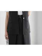 【テチチ/Te chichi】の麻調バックオープンジレ(セットアップ可)《2025summer catalog item》 人気、トレンドファッション・服の通販 founy(ファニー) ファッション Fashion レディースファッション WOMEN アウター Coat Outerwear トップス・カットソー Tops/Tshirt ベスト/ジレ Gilets/Vests バッグ Bag 2025年 2025 2025春夏・S/S Ss,Spring/Summer,2025 おすすめ Recommend カシュクール Cachecoeur セットアップ Set Up フロント Front 夏 Summer 雑誌 Magazine thumbnail ブラック|ID: prp329100004543794 ipo3291000000032108866