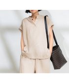 【フリークスストア/FREAK'S STORE】のリネンブレンド スキッパーブラウス/フレンチスリーブブラウス セットアップ対応 25SS ナチュラル|ID: prp329100004543803 ipo3291000000032620645