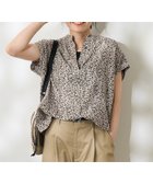 【フリークスストア/FREAK'S STORE】のリネンブレンド スキッパーブラウス/フレンチスリーブブラウス セットアップ対応 25SS プリント/柄|ID: prp329100004543803 ipo3291000000032620657